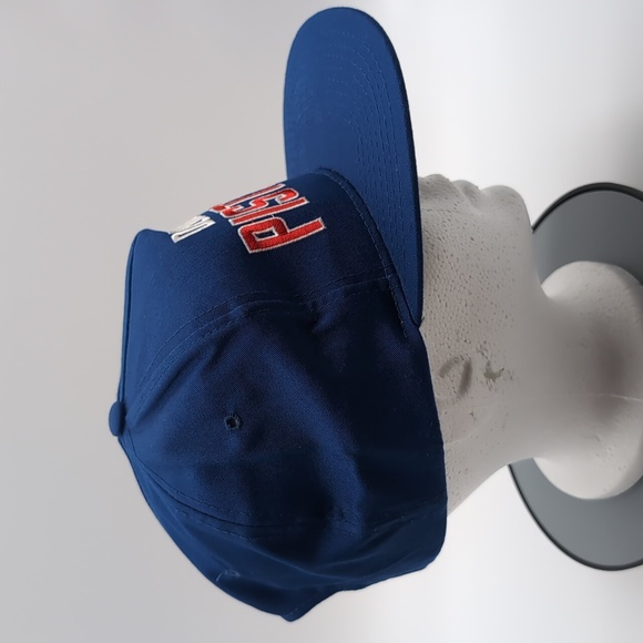 Sideliner| NWOT Vintage NBA Detroit Pistons Blue Sports Cap Snap Back Green Brim - Picture 3 of 10